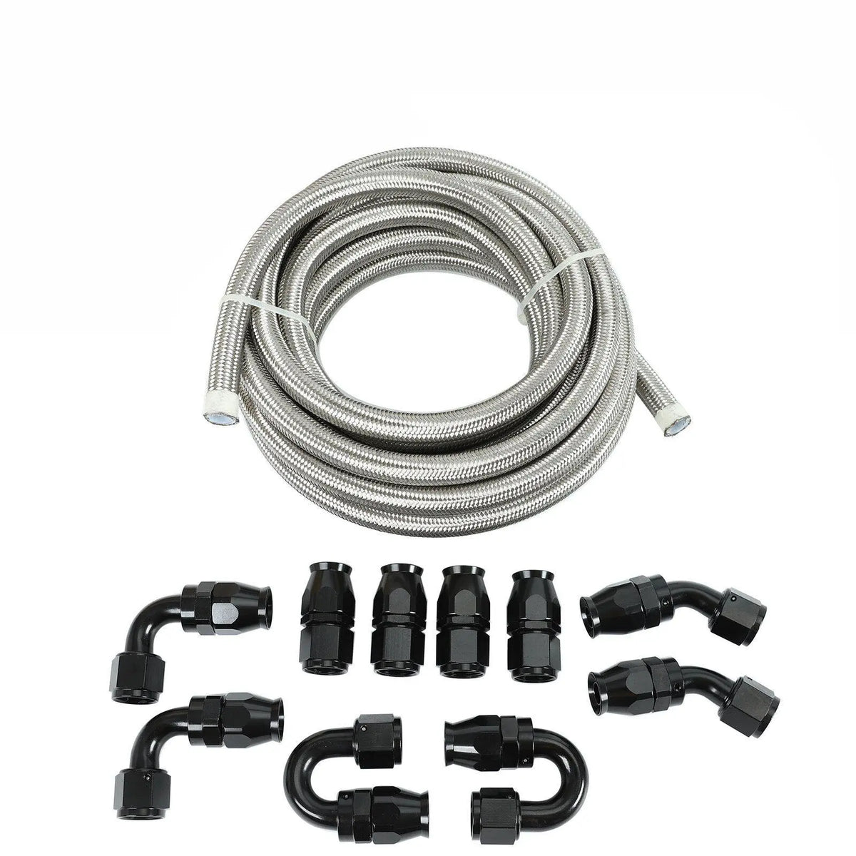 6AN Fuel Line Kit Stainless Steel Nylon Braided 16FT Fuel Line