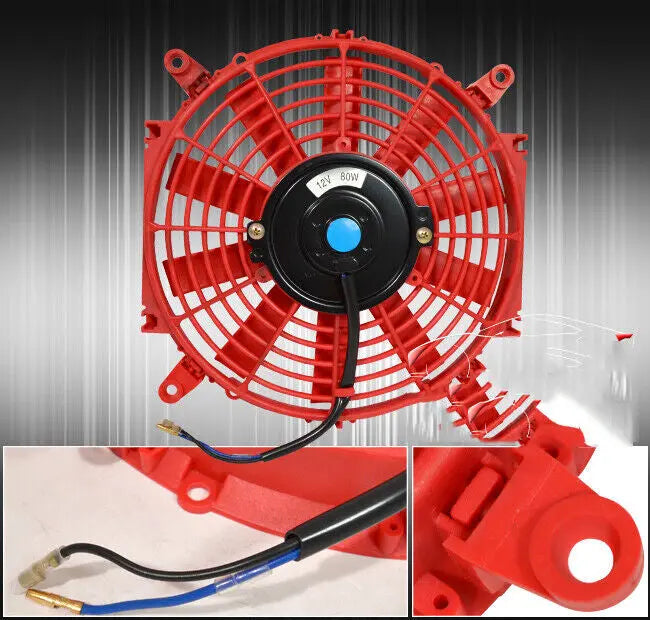 Thin 14 Pull Push Radiator Engine Bay Cooling Fan Zip Tie Kit Red Dynamic Performance Tuning 6466