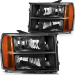 2007-2013 GMC Sierra 1500/07-14 Sierra 2500 3500 HD Headlights Assembly Front Left + Right Sides ECCPP