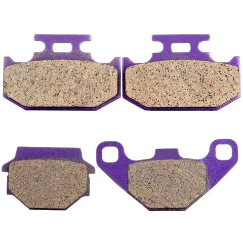 2 Pairs Brake Pads Replacement For 1988-1992 Kawasaki KDX200 Carbon Fiber ECCPP