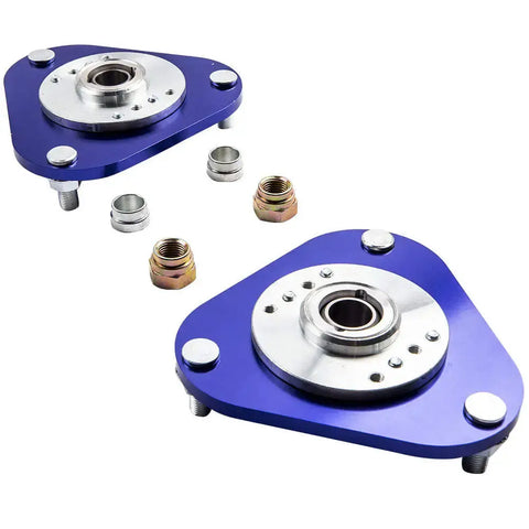 2 Pcs Front Coilover Camber Plates Top Hat compatible for Toyota Celica 2001-2006 Blue MAXPEEDINGRODS UK