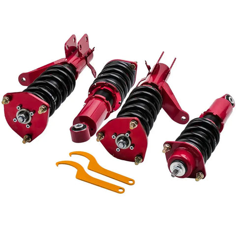 2002 compatible for Honda Civic 2001 2003 2004 2005 Adjustbale Height Shock Strut Red Coilovers MAXPEEDINGRODS