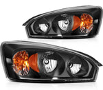 2004-2008 Chevrolet Malibu Headlights Assembly Driver and Passenger Side Black Housing ECCPP