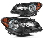 2008-2012 Chevrolet Malibu Headlight Assembly Driver and Passenger Side Black Housing ECCPP