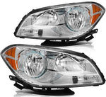 2008-2012 Chevy Malibu Headlight Assembly Driver and Passenger Side Chrome Housing ECCPP