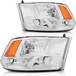 2010 Dodge Ram 1500 2500 3500 Headlights Assembly Driver and Passenger Side Chrome Housing ECCPP