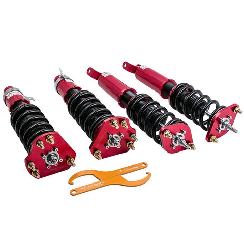 24-Way Adjustable Damper Coilover Coilovers Compatible For HONDA PRELUDE BB1/BB2 1992-1996 Absorber MAXPEEDINGRODS