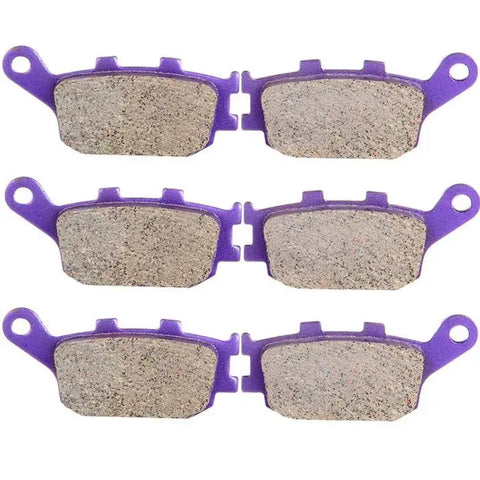 3 Pair Brake Pads For Honda VT1100C2 Shadow ACE 1100 1995-1999 Carbon Fiber ECCPP