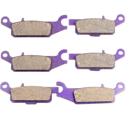 3 Pairs Brake Pads For 2009-13 Yamaha YFM550FG 4x4 FI Grizzly 550 Carbon Fiber ECCPP