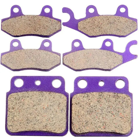 3 Pairs Brake Pads For Suzuki LTR450 2x4 Quadracer 450 2006-2009 Carbon Fiber ECCPP