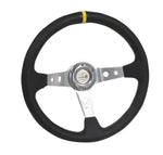 350Mm 6 Bolt Mounting Steering Wheel +Polish Quick Releaser + Hub Adapter + Horn AJP DIST