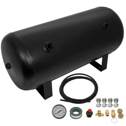 5 Gallon Air Tank 200 PSI Black With Air Gauge Switch For Train Truck Van Horn ECCPP