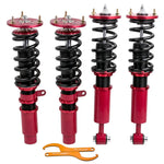 Adjustable Height Red Coilovers Suspension Kits Compatible for BMW 5 series E60 2004-2010 Sedan RWD MAXPEEDINGRODS