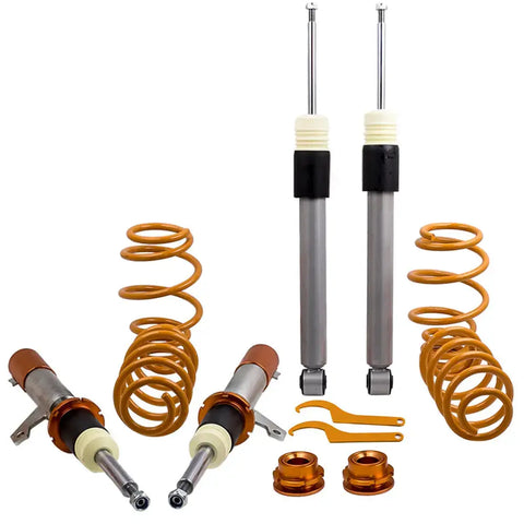 Adjustable Height Spring Strut Coilovers Kit compatible for VW MK6 compatible for Golf GTI 2010-2014 MAXPEEDINGRODS