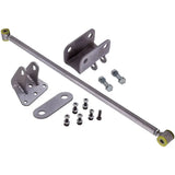 Compatible for Chevy C10 compatible for GMC Truck Silver Double Adjustable compatible for Panhard Trac Bar W/ Brackets MAXPEEDINGRODS