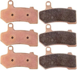 Brake Pads (FA409) For Harley Davidson-3 Pairs Front & Rear ECCPP