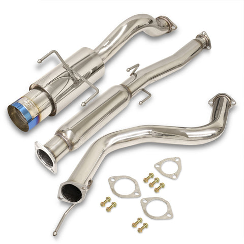 Acura Integra Hatchback GS LS RS 1994-2001 N1 Style Stainless Steel Catback Exhaust System Burnt Tip (Piping: 2.5" / 65mm to 3.0" / 76mm | Tip: 4.5")