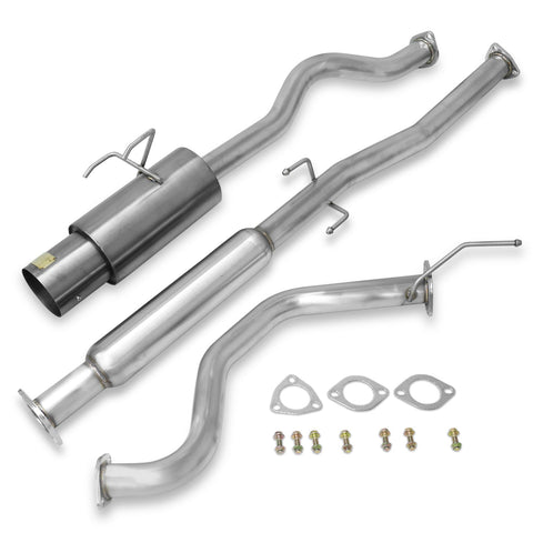 Acura Integra GSR Hatchback 1994-2001 N1 Style Stainless Steel Catback Exhaust System Gunmetal (Piping: 2.5" / 65mm | Tip: 4.5")