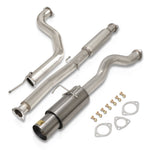 Acura Integra GSR Hatchback 1994-2001 N1 Style Stainless Steel Catback Exhaust System Gunmetal (Piping: 2.5" / 65mm to 3.0" / 76mm | Tip: 4.5")