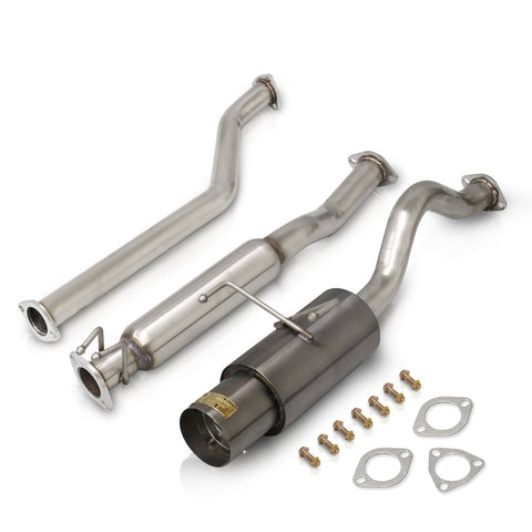 Acura RSX Type-S 2002-2006 N1 Style Stainless Steel Catback Exhaust System Gunmetal (Piping: 2.5" / 65mm | Tip: 4.5")