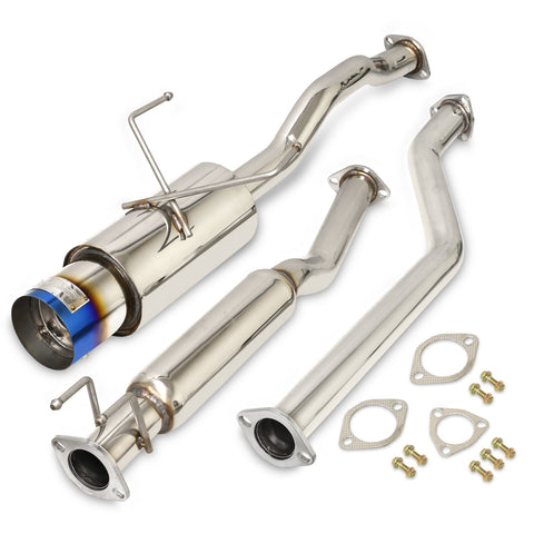 Honda Civic EX 2001-2005 N1 Style Stainless Steel Catback Exhaust System Burnt Tip (Piping: 2.5" / 65mm | Tip: 4.5")