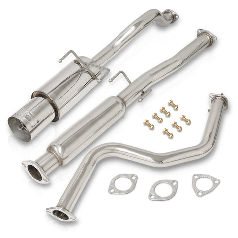 Honda Civic Coupe / Sedan 1992-2000 N1 Style Stainless Steel Catback Exhaust System (Piping: 2.5" / 65mm | Tip: 4.5")