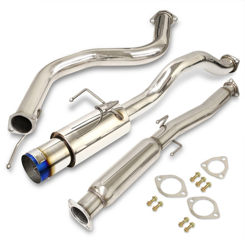 Honda Civic Coupe / Sedan 1992-2000 N1 Style Stainless Steel Catback Exhaust System Burnt Tip (Piping: 2.5" / 65mm to 3.0" / 76mm | Tip: 4.5")