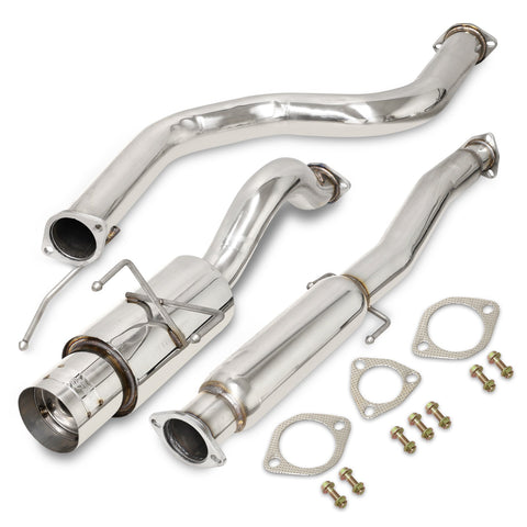 Honda Civic Hatchback 1992-1995 N1 Style Stainless Steel Catback Exhaust System (Piping: 2.5" / 65mm to 3.0" / 76mm | Tip: 4.5")