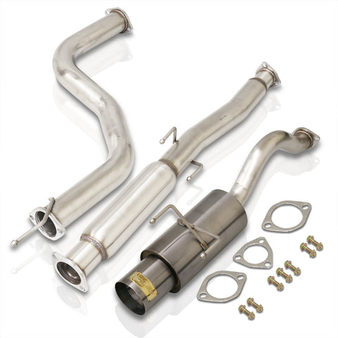 Honda Civic Hatchback 1996-2000 N1 Style Stainless Steel Catback Exhaust System Gunmetal (Piping: 2.5" / 65mm to 3.0" / 76mm | Tip: 4.5")