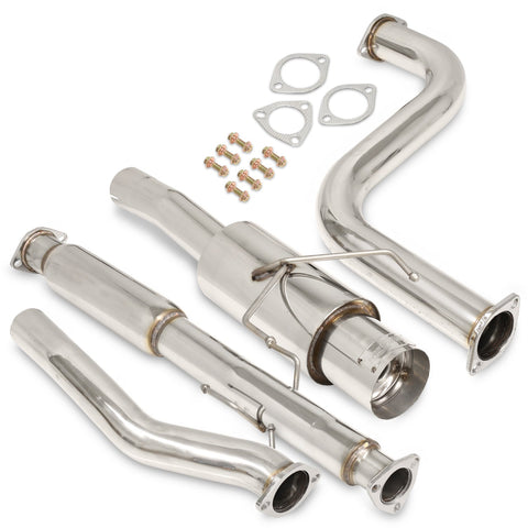 Honda Accord Coupe & Sedan 2.2L I4 1990-1993 N1 Style Stainless Steel Catback Exhaust System (Piping: 2.5" / 65mm to 3.0" / 76mm | Tip: 4.5")