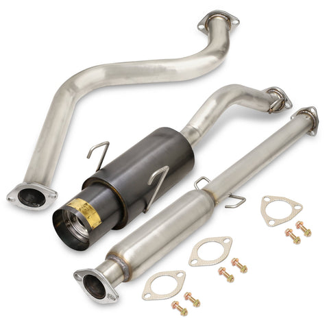 Honda Del Sol 1993-1997 N1 Style Stainless Steel Catback Exhaust System Gunmetal (Piping: 2.5" / 65mm | Tip: 4.5")