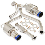 Hyundai Tiburon V6 2003-2006 Dual Tip Stainless Steel Catback Exhaust System Burnt Tip (Piping: 2.5" / 65mm | Tip: 4.5")