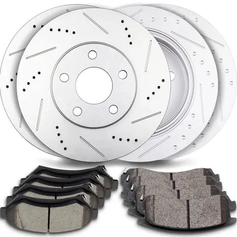 Ceramic Brake Pads And Rotors Front Rear For Chevy Impala Oldsmobile Intrigue ECCPP