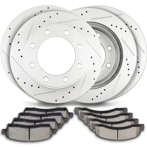 Ceramic Brake Pads And Rotors Front Rear For FORD EXCURSION 2000 - 2005 4WD ECCPP