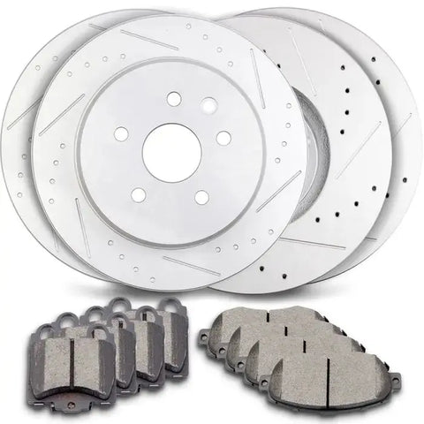 Ceramic Brake Pads And Rotors Front Rear For Lexus SC430 Base 4.3L 2002-2010 ECCPP