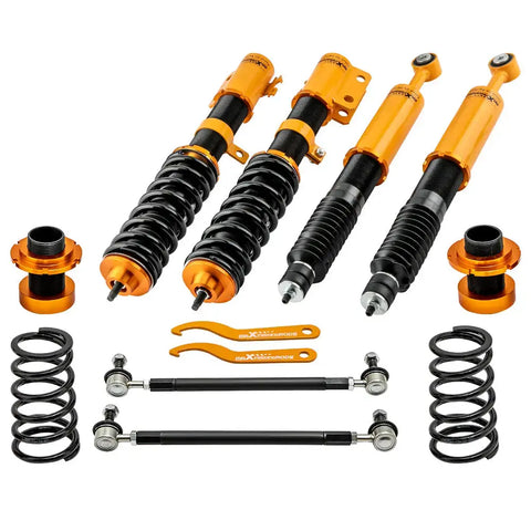 Coilover Struts Shocks compatible for Toyota Yaris 2006-2011 Suspension Kit Adj. Height MAXPEEDINGRODS