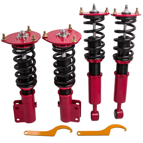 Coilover shock absorber compatible for Mitsubishi 3000GT VR-4 AWD 1991-1999 compatible for Dodge Stealth AWD 1991-1996 MAXPEEDINGRODS