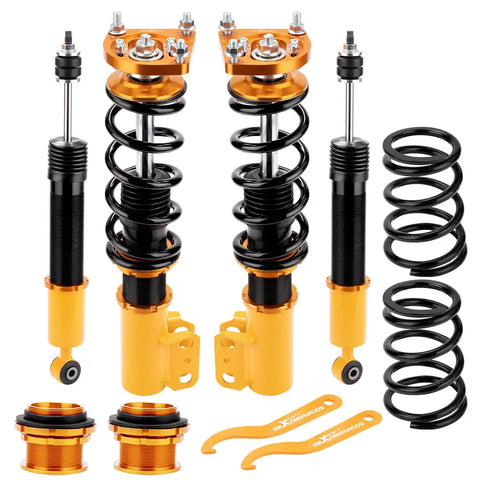 Coilovers Kits 4 Compatible for FORD Mustang GT SN95 Convertible/Coupe 1994-2004 Adjustable Height Mounts Racing MAXPEEDINGRODS