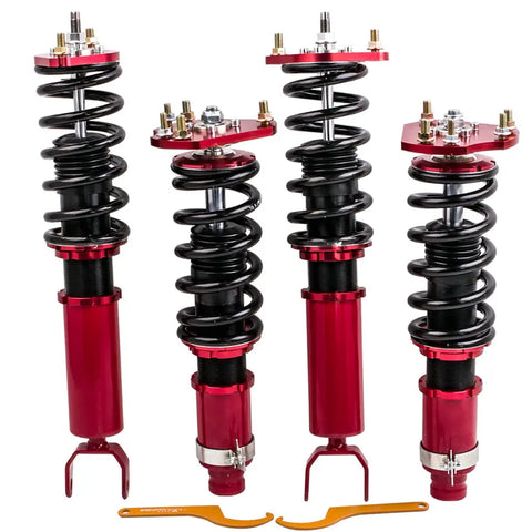 Compatible For HONDA PRELUDE BB1/BB2 1992-1996 Shock Absorbers Adj. Height Complete Coilovers Kits MAXPEEDINGRODS