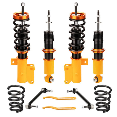 Compatible for Chevrolet Camaro V8 2012-2015 Adj. Height Coil Springs Struts Coilover Kits MAXPEEDINGRODS