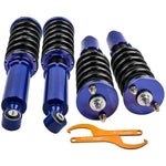 Compatible for Honda CRV 1996 -2001 Adjustable Height Shocks Coilover suspension Kits Blue MAXPEEDINGRODS