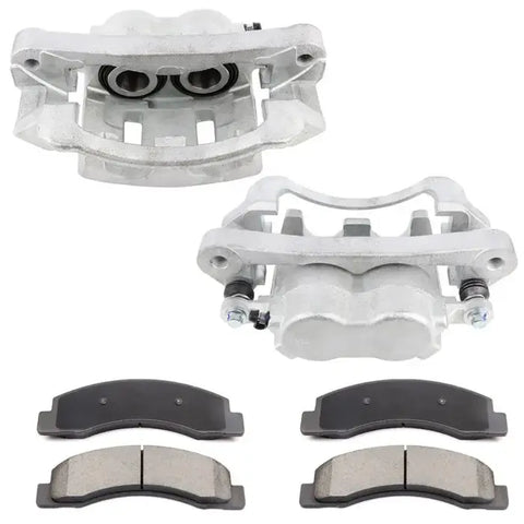 Front Brake Calipers And Ceramic Pads For Ford Excursion F-250 F-350 Super Duty ECCPP