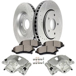 Front Brake Rotors Ceramic Pads Calipers For Town & Country Dodge Grand Caravan ECCPP