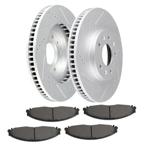 Front Ceramic Brake Pads And Rotors For 03 04 05 06-07 Cadillac CTS Drill ECCPP