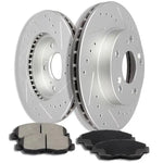 Front Ceramic Brake Pads And Rotors For 06 07 08 06 10-11 Honda Civic ECCPP