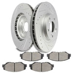 Front Ceramic Brake Pads And Rotors For Acura ILX Honda Civic 05-06 Honda CR-V ECCPP