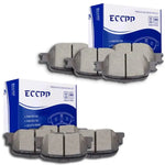 Front + Rear Ceramic Brake Pads For 2005 2006 2007 2008 2009 2010 Scion tC ECCPP