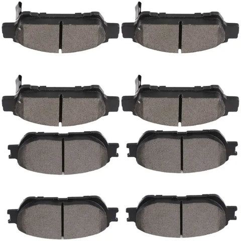 Front and Rear Brake Ceramic Pads For 2004 2005 -2010 Toyota Sienna Performance ECCPP