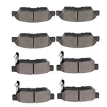 Front and Rear Brake Ceramic Pads For 2004 - 2005 Honda Civic Performance 8X ECCPP