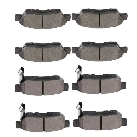 Front and Rear Brake Ceramic Pads For 2004 - 2005 Honda Civic Performance 8X ECCPP